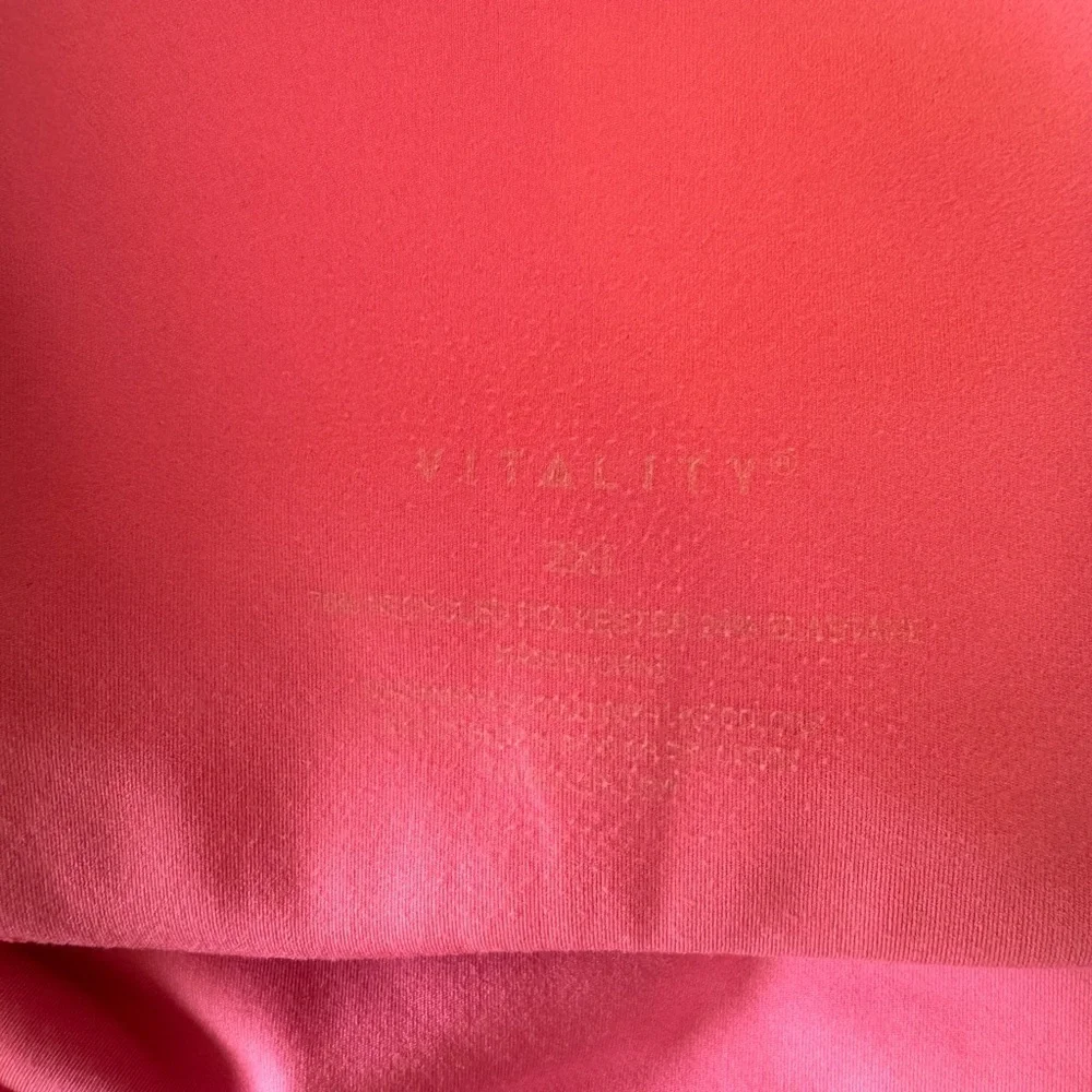 Vitality Plus Size Pink Booty Lifting Athletic Barbiecore Leggings K - Picture 4 of 4